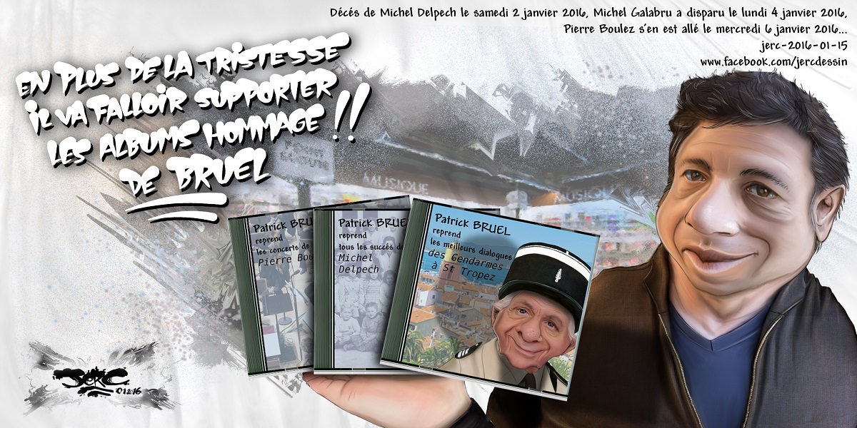 Les albums de Patrick Bruel en hommage à Michel Delpech, Michel Galabru et Pierre Boulez