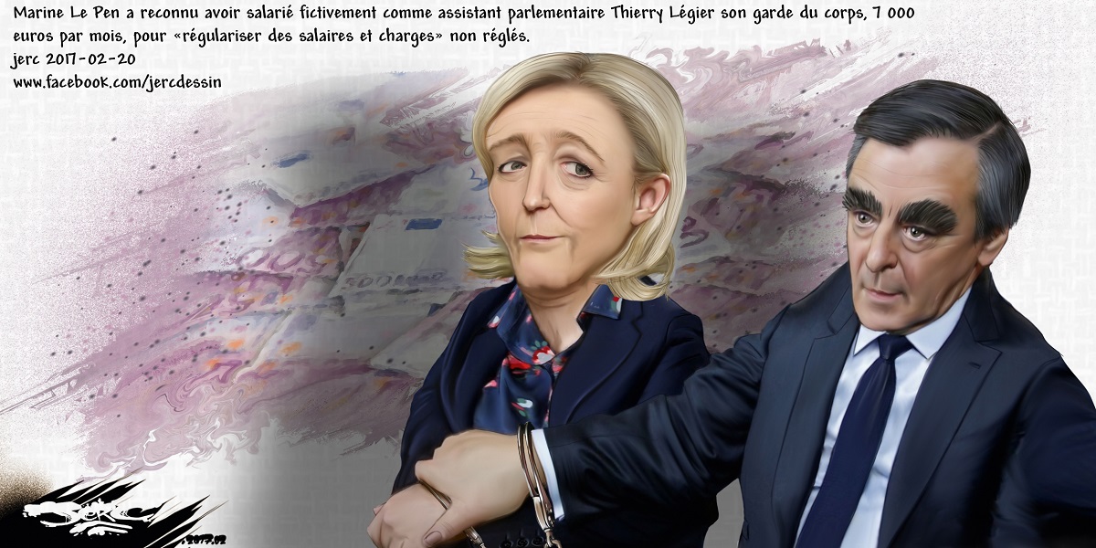 Marine Le Pen et François Fillon, les Bonnie and Clyde de l'emploi fictif
