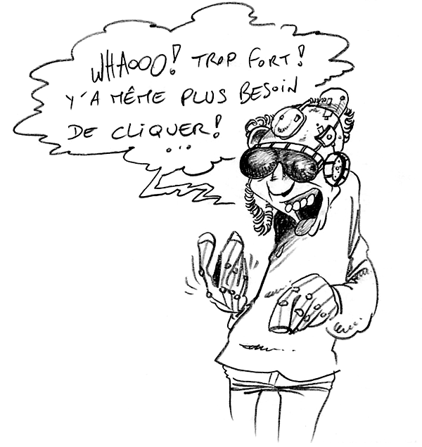 Dessin d'un utilisateur de réalité virtuelle