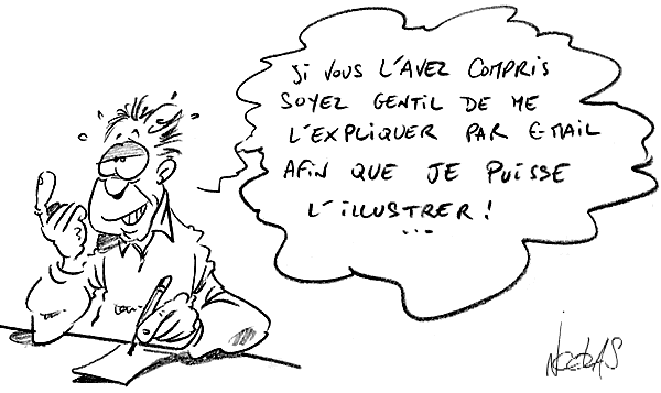 Le dessinateur ne comprend pas une blague