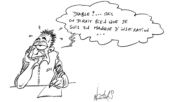 Un dessinateur en manque d'inspiration