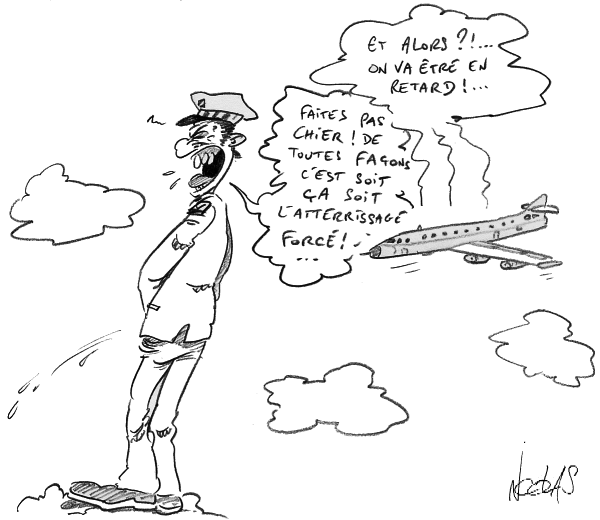 Un pilote de ligne urine sur un nuage