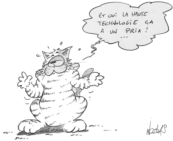 Dessin un chat haute technologie