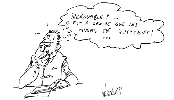 Un dessinateur en panne d'inspiration