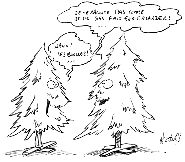 Dessin de sapins de Noël