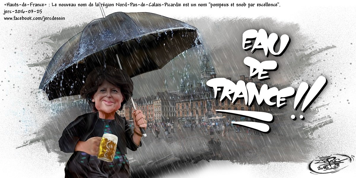 Martine Aubry et le nouveau nom de la Région Nord-Pas-de-Calais-Picardie : Une bière et un parapluie !