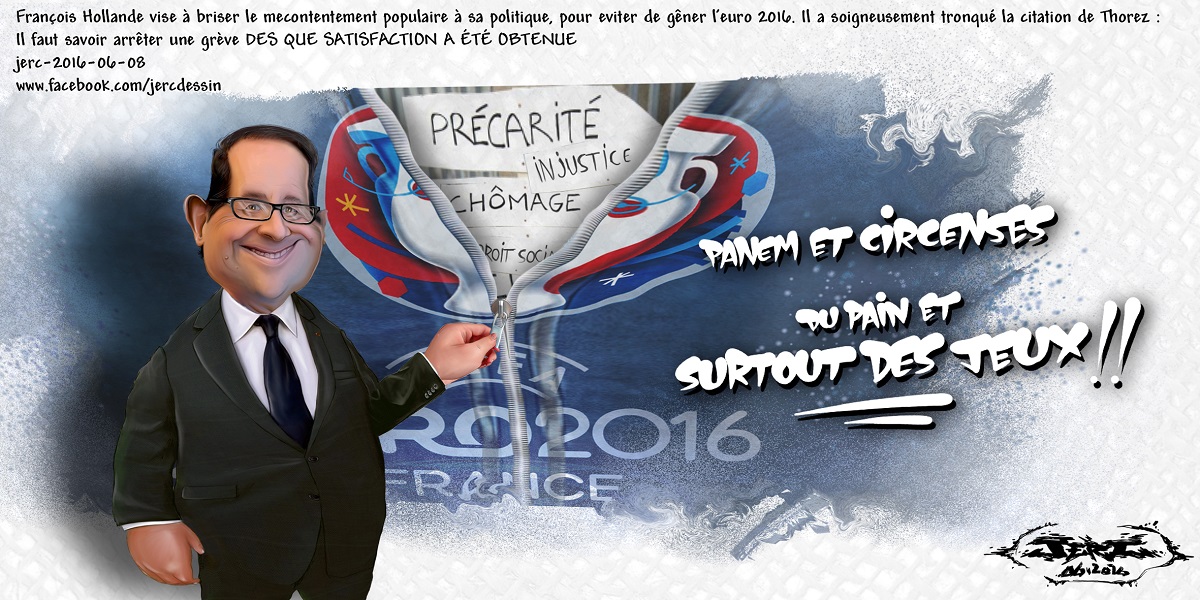 François Hollande, plutôt que les questions sérieuses, place au football et à l'Euro 2016 !