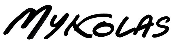 La signature du dessinateur de presse Mykolas