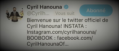 copie d'écran Twitter du suivi de Blagues et Dessins par Cyril Hanouna