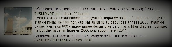 copie d'écran d'actualité parlant de l'exil fiscal des riches