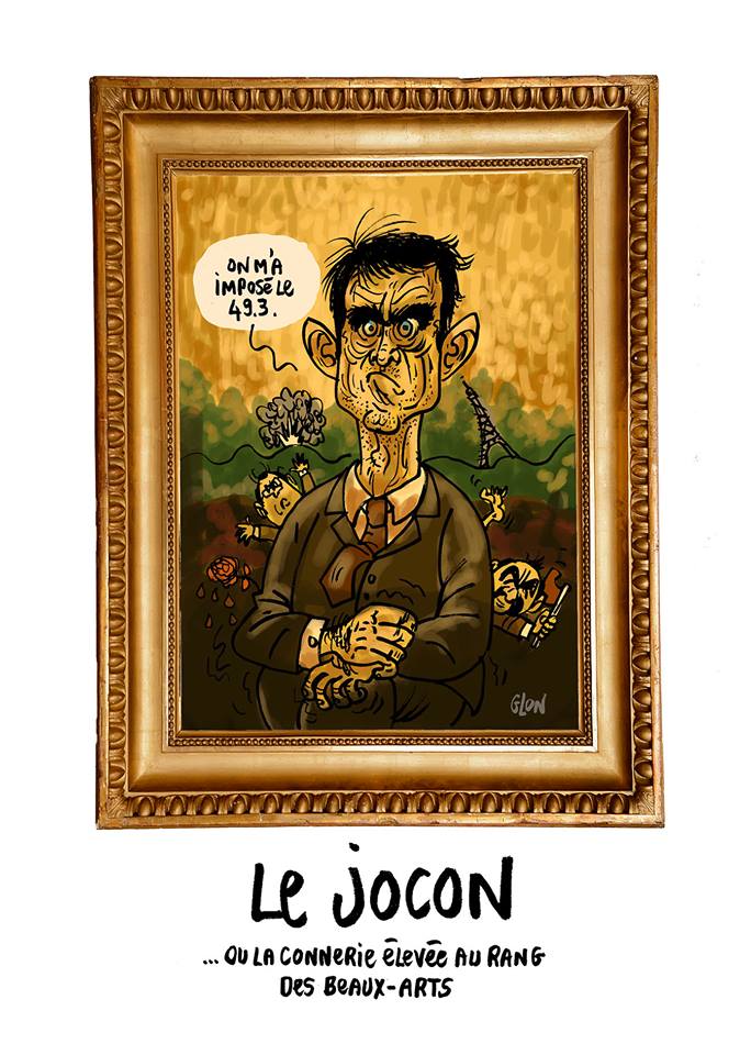 dessin humoristique de Manuel Valls en Joconde