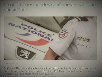 actualité parlant de la guerre des bandes en banlieue parisienne