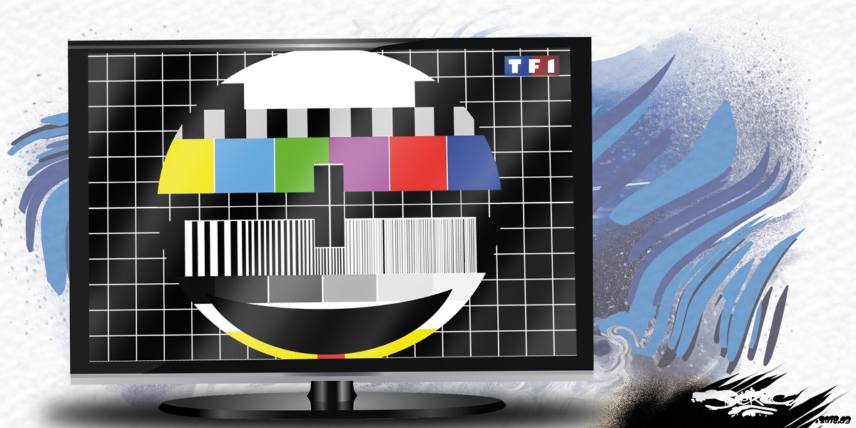 dessin humoristique de la mire hors antenne de TF1