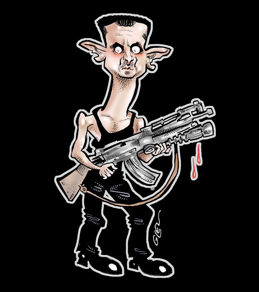dessin humoristique de Bachar el-Assad