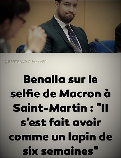 actualité d'Alexandre Benalla parlant d'Emmanuel Macron