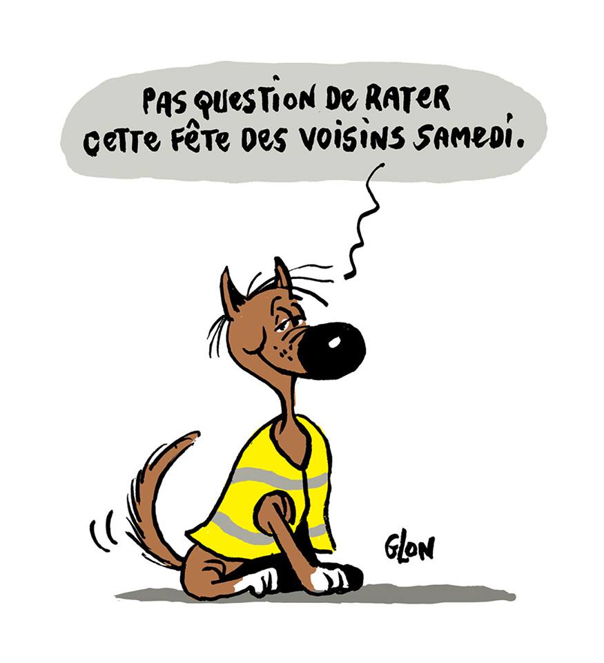 dessin d'actualité humoristique sur le mouvement des gilets jaunes pour le 17 novembre