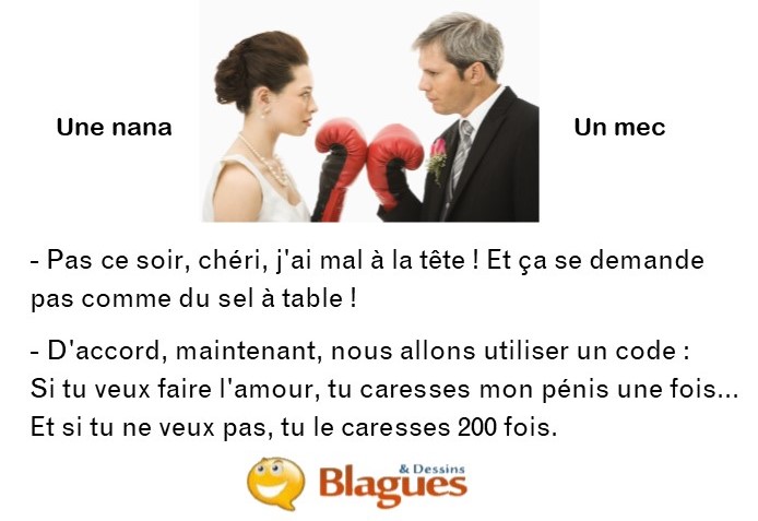 blague illustrée sur la vie de couple entre un mec et une nana