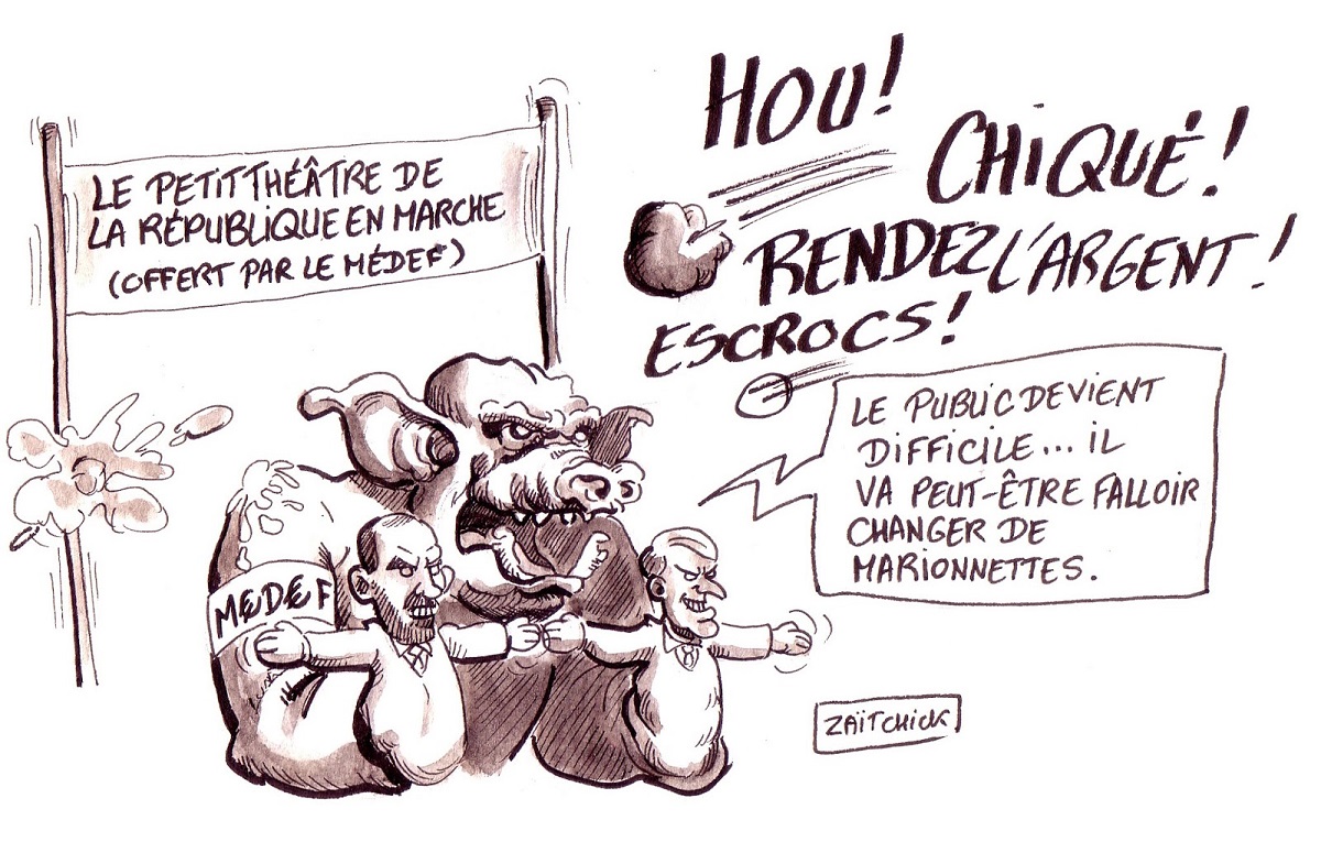 dessin d'actualité humoristique sur la République en Marche