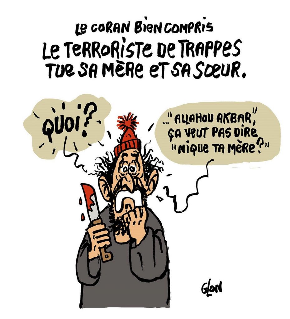 dessin d'actualité humoristique sur le terroriste de Trappes