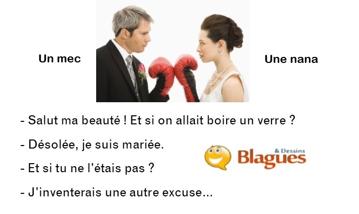 blague illustrée sur la vie de couple et la drague entre un mec et une nana