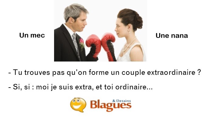 blague illustrée sur la vie de couple et la drague entre un mec et une nana