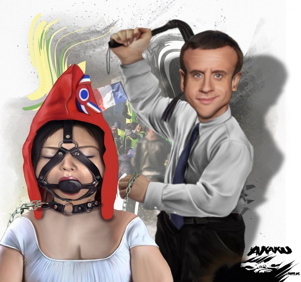 dessin d'actualité humoristique sur le Grand Débat d'Emmanuel Macron