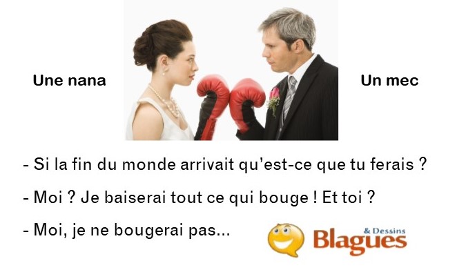 blague illustrée sur la vie de couple et la drague entre un mec et une nana