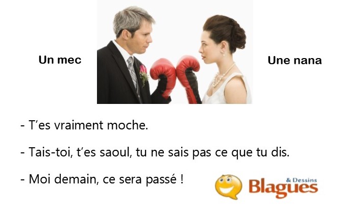 blague illustrée sur la vie de couple et la drague entre un mec et une nana