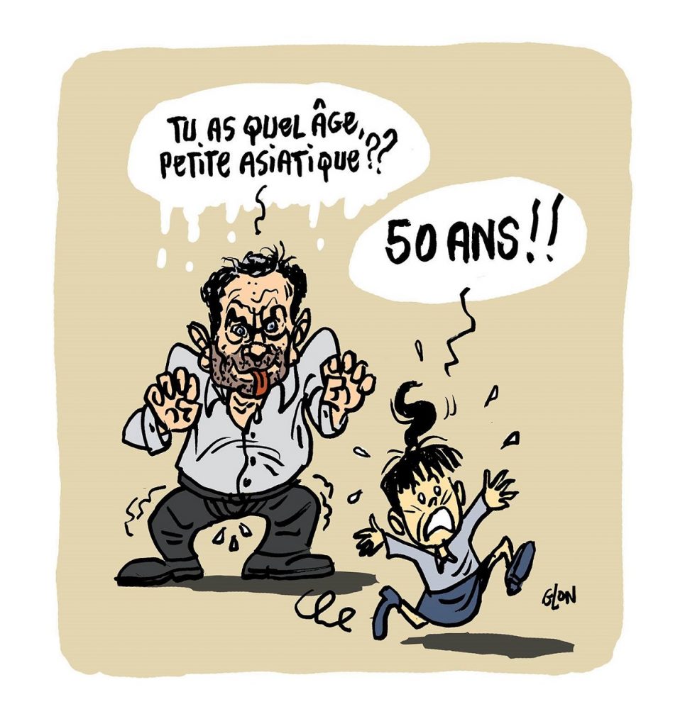 dessin d'actualité humoristique sur Yann Moix incapable d'aimer une femme de 50 ans