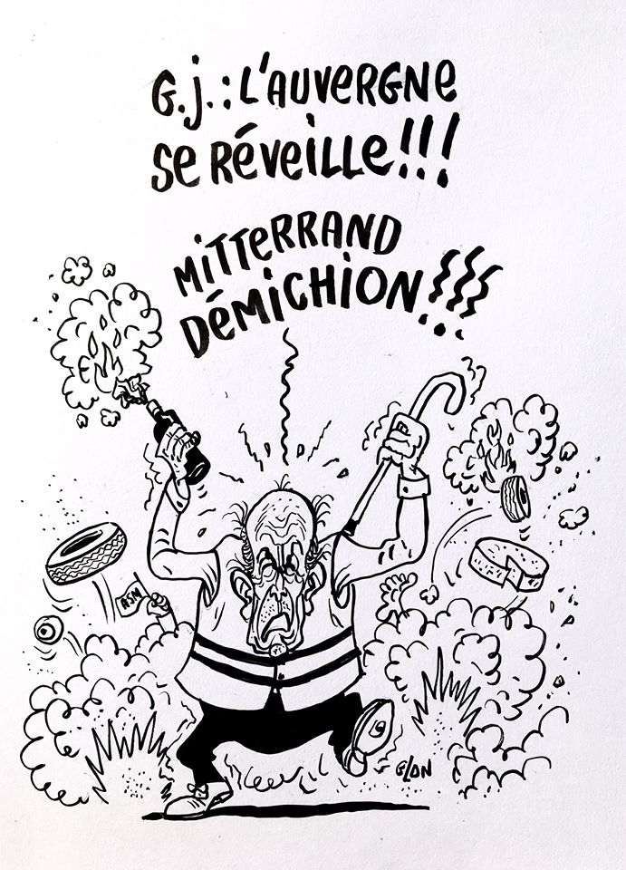 dessin d'actualité humoristique sur Valéry Giscard d'Estaing et les gilets jaunes