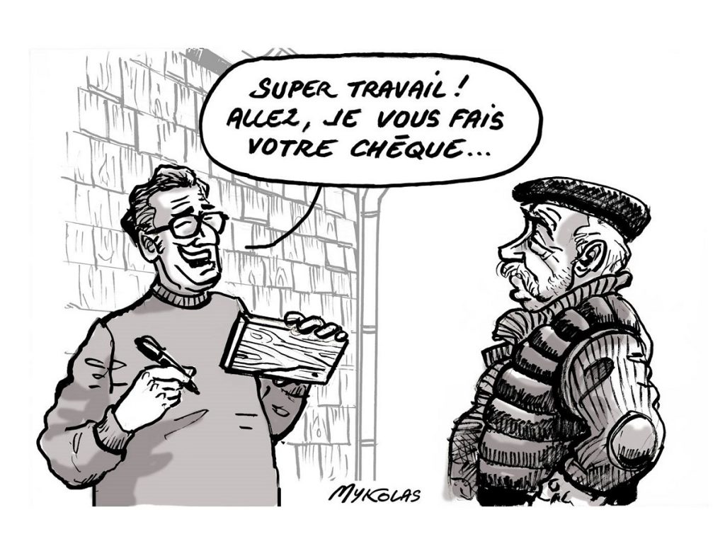 dessin d'actualité humoristique sur les tavaillons de l'Allier