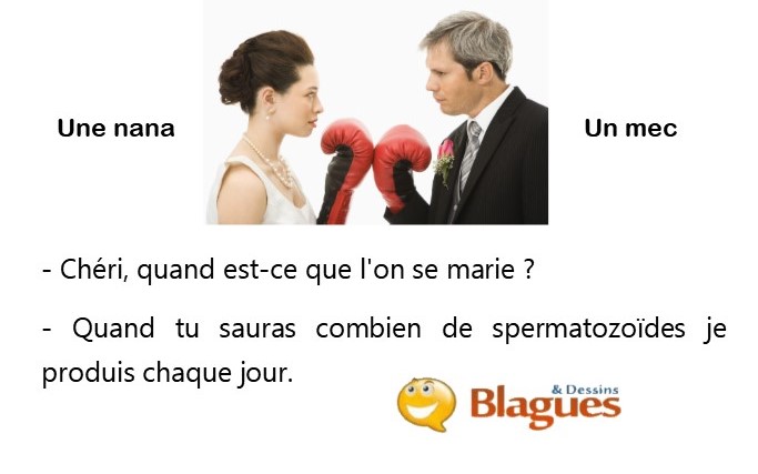 blague illustrée sur la vie de couple et la drague entre un mec et une nana