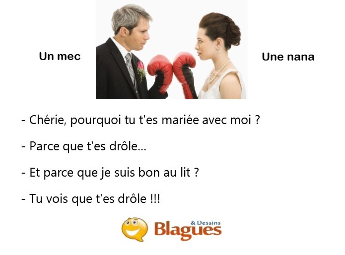 blague illustrée sur la vie de couple et la drague entre un mec et une nana