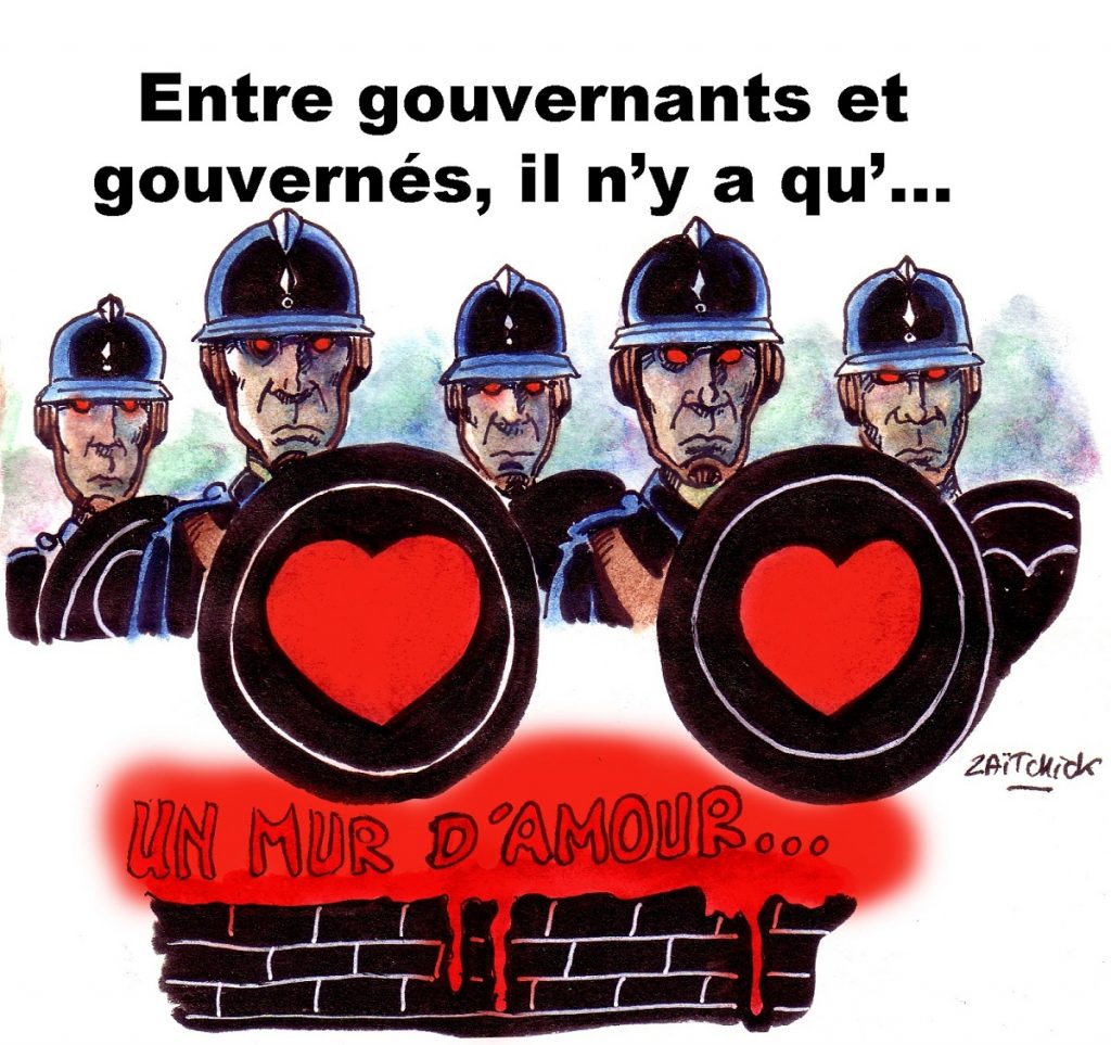 dessin d'actualité humoristique sur la gouvernance française d'Emmanuel Macron
