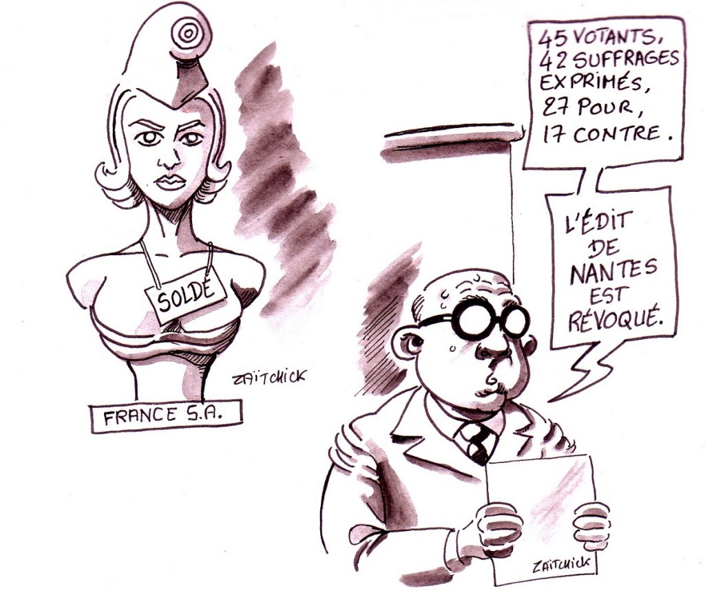 dessin d'actualité humoristique sur le vote des députés le 15 mars 2019 à 6 heures du matin pour la privatisation d'ADP