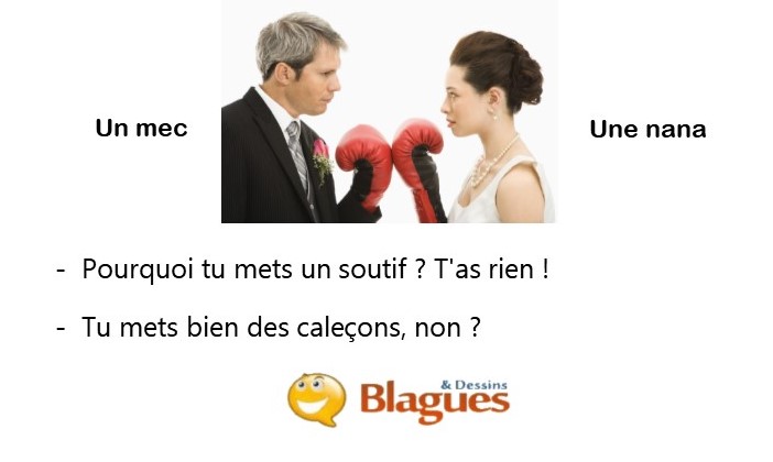 blague illustrée sur la vie de couple et la drague entre un mec et une nana