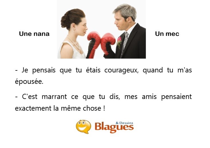 blague illustrée sur la vie de couple et la drague entre un mec et une nana