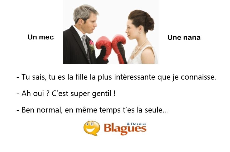 blague illustrée sur la vie de couple et la drague entre un mec et une nana