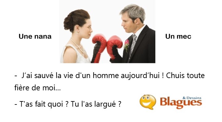 blague illustrée sur la vie de couple et la drague entre un mec et une nana