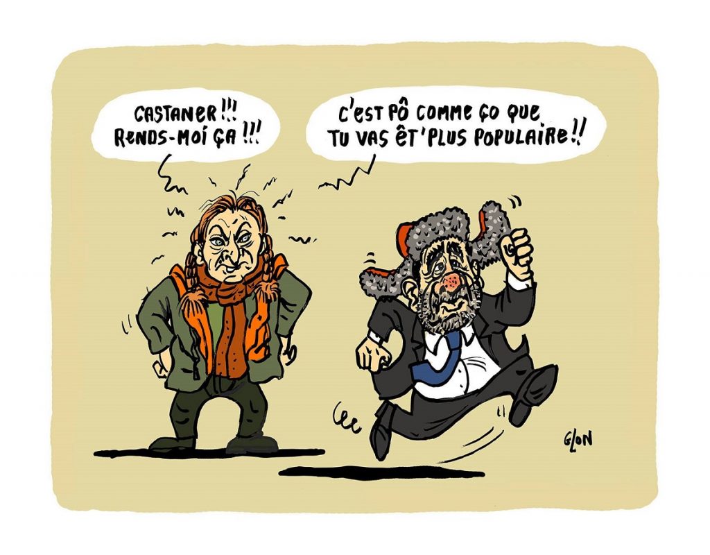 dessin d’actualité humoristique sur le succès de la série française Capitaine Marleau et la popularité de l’actrice Corinne Masiero