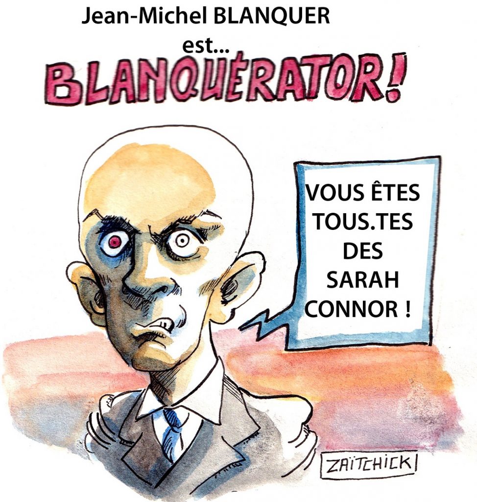 dessin d’actualité humoristique sur Jean-Michel Blanquer et sa réforme de l’école