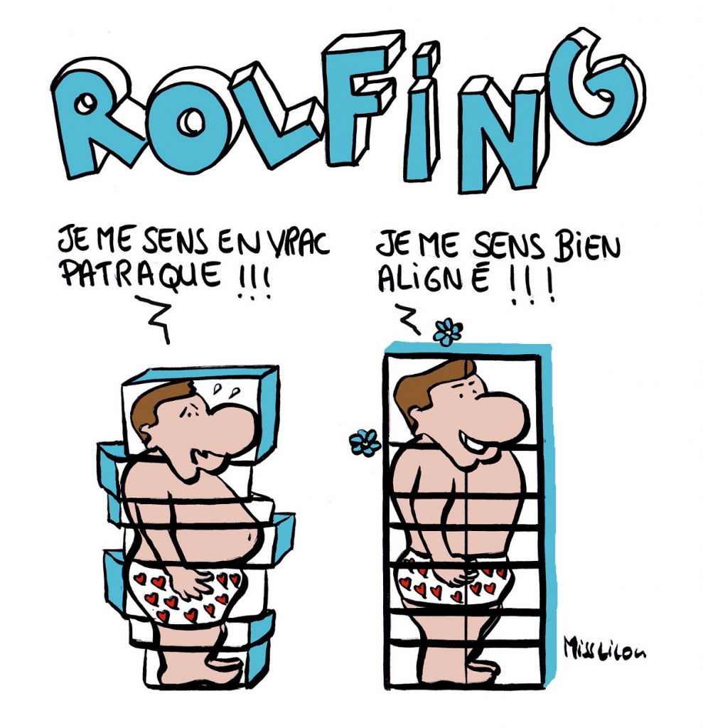 dessin d’actualité humoristique sur le rolfing