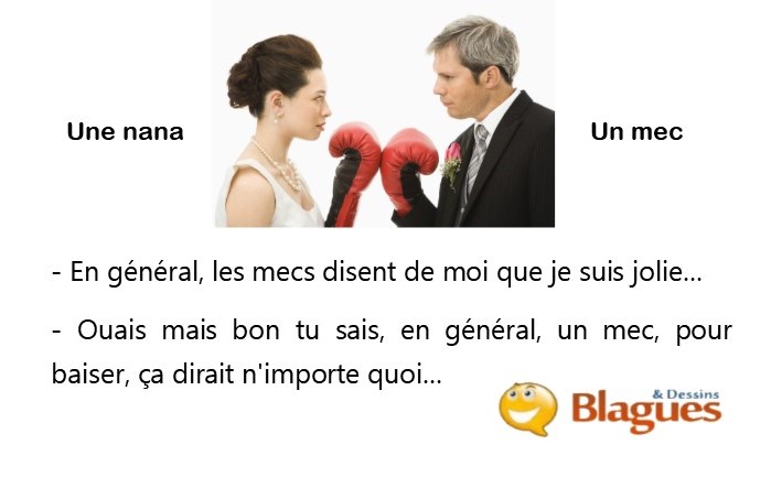 blague illustrée sur la vie de couple et la drague entre un mec et une nana