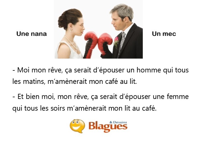 blague illustrée sur la vie de couple et la drague entre un mec et une nana