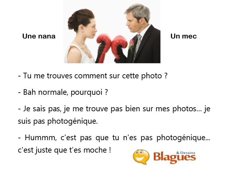 blague illustrée sur la vie de couple et la drague entre un mec et une nana