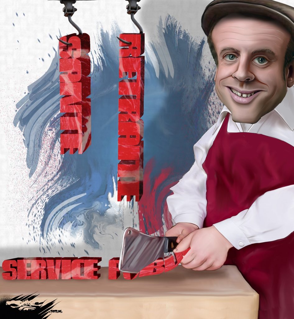 dessin d’actualité humoristique sur l’annonce des mesures d’Emmanuel Macron lors de son discours du 25 avril 2019