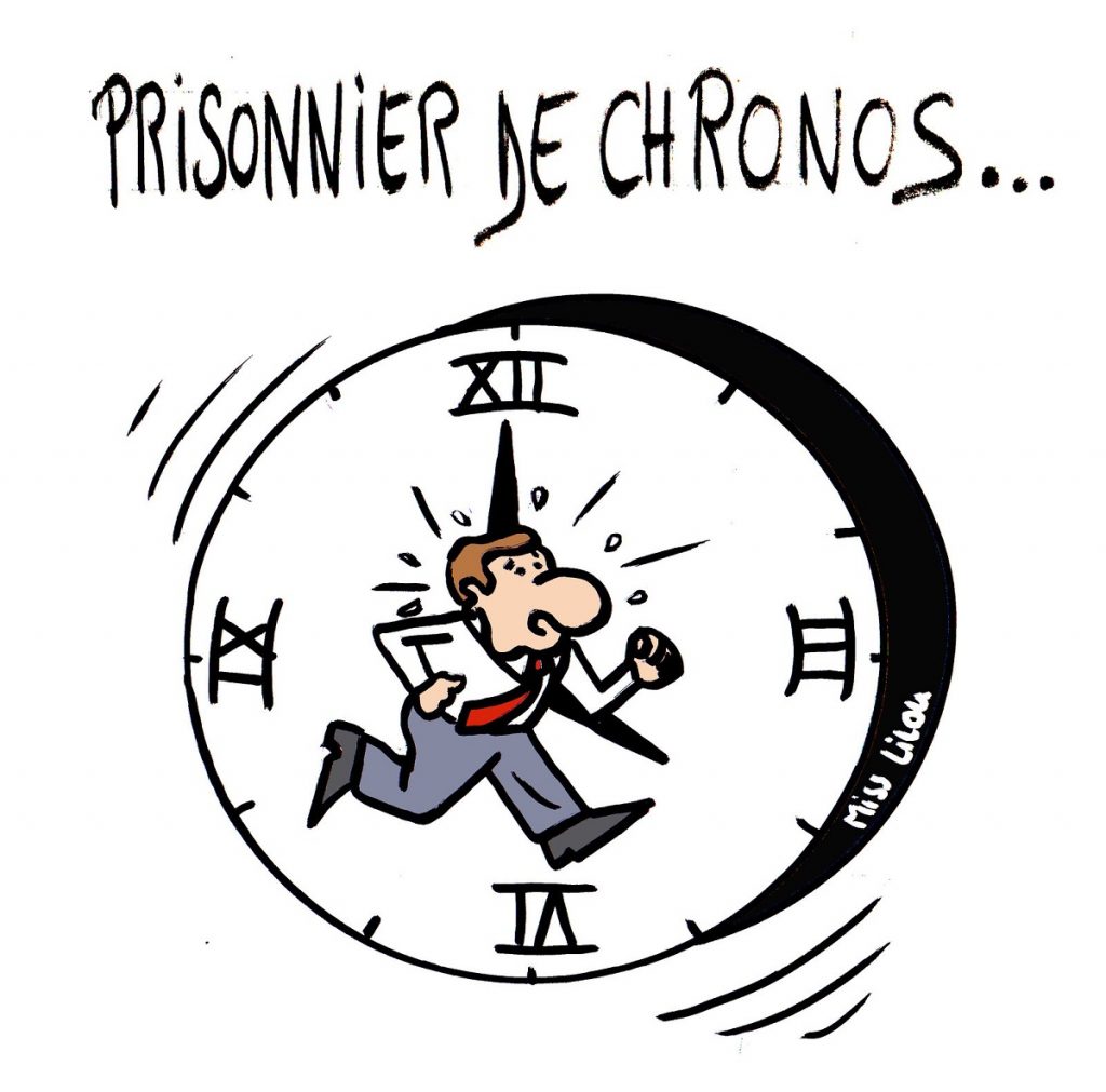 dessin de Miss Lilou sur la pression du temps