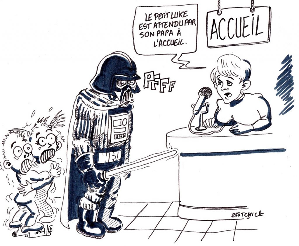 dessin d'actualité humoristique sur la convention Star Wars de Cusset 2019