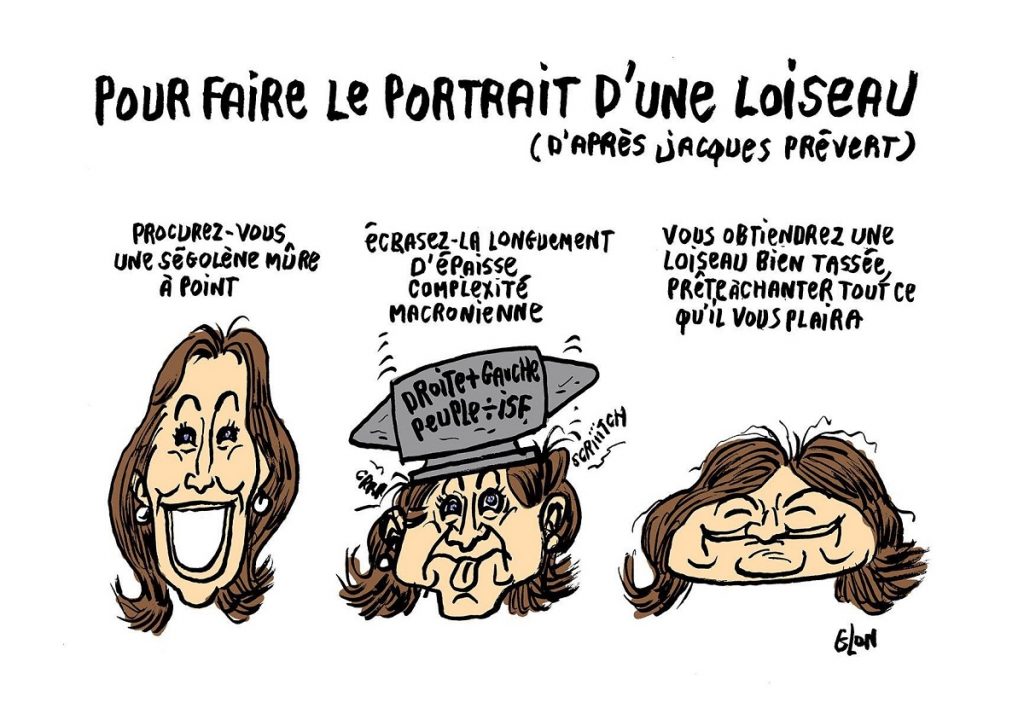 dessin d’actualité humoristique sur Nathalie Loiseau