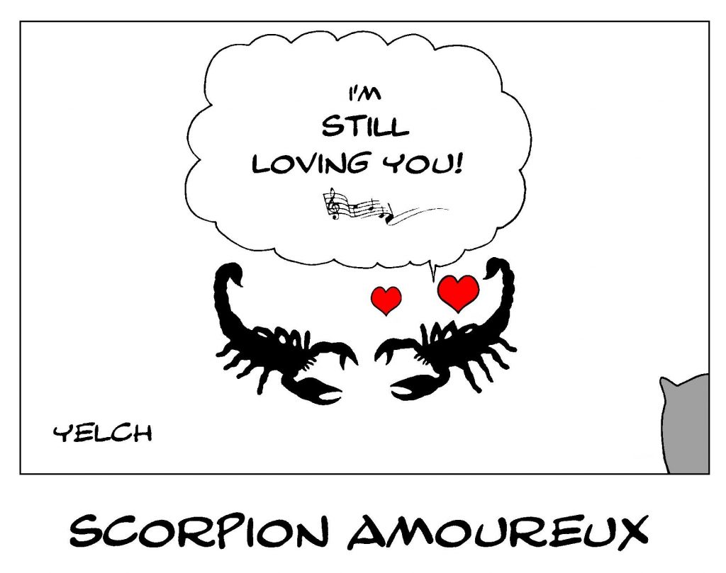 dessin de Yelch sur les scorpions et le groupe Scorpions